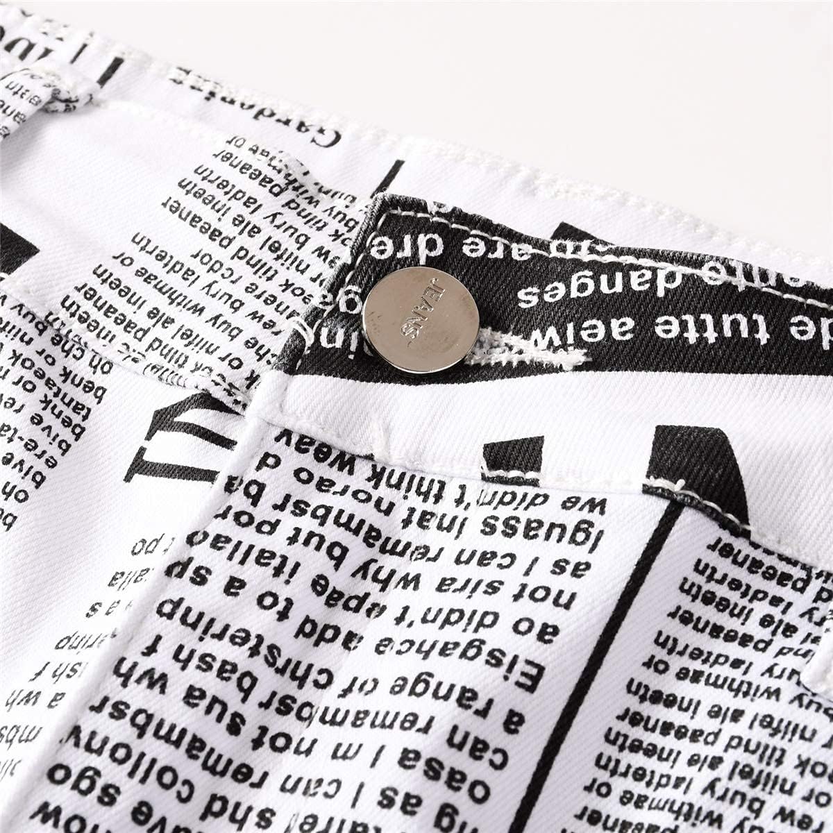 Men Ripped Jeans Fashion Slim Fit Traight Distressed Design Skinny Stretch Comfort Flex Waist Denim Pants - Image 3