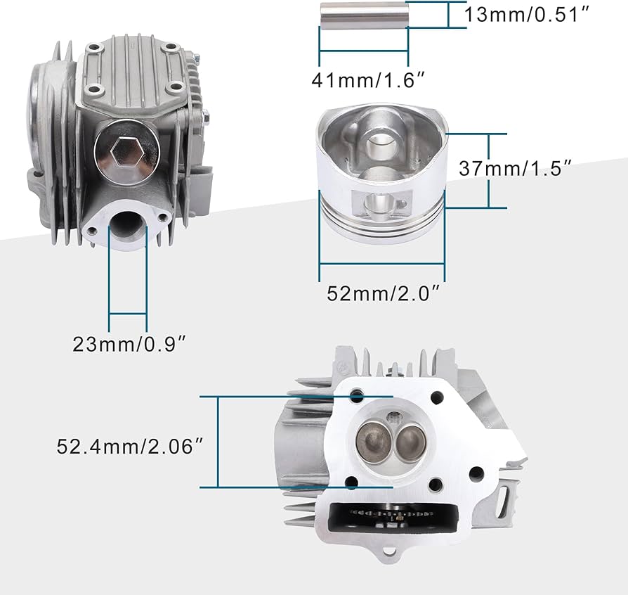 Amazon.com: GOOFIT 52.4mm Cylinder Head Assembly with Sleeve Plug
