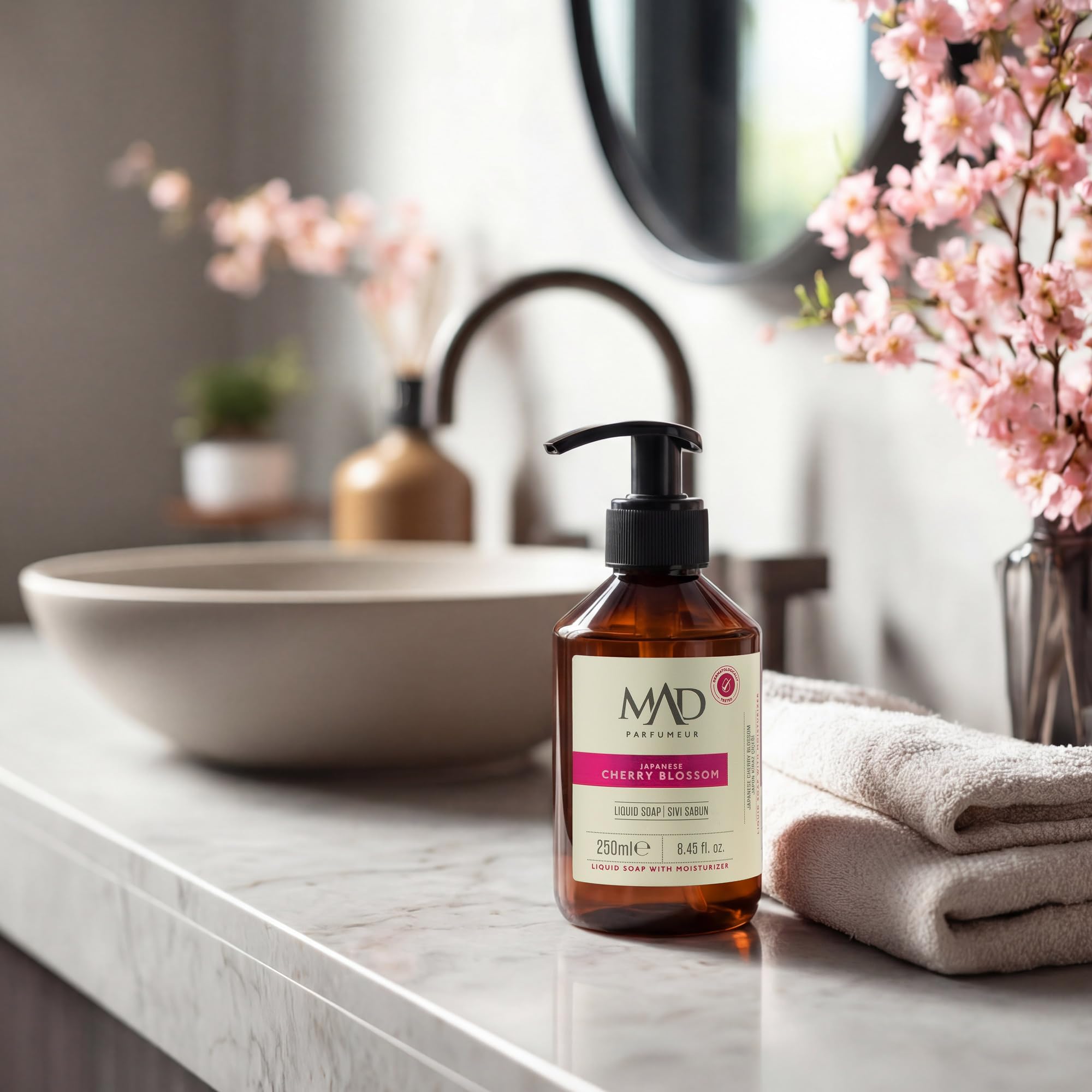 Mad Japanese Cherry Blossom Sıvı Sabun 250 ml – Yasemin, Menekşe, Misk ile Meyvemsi ve Çiçeksi Ferahlık