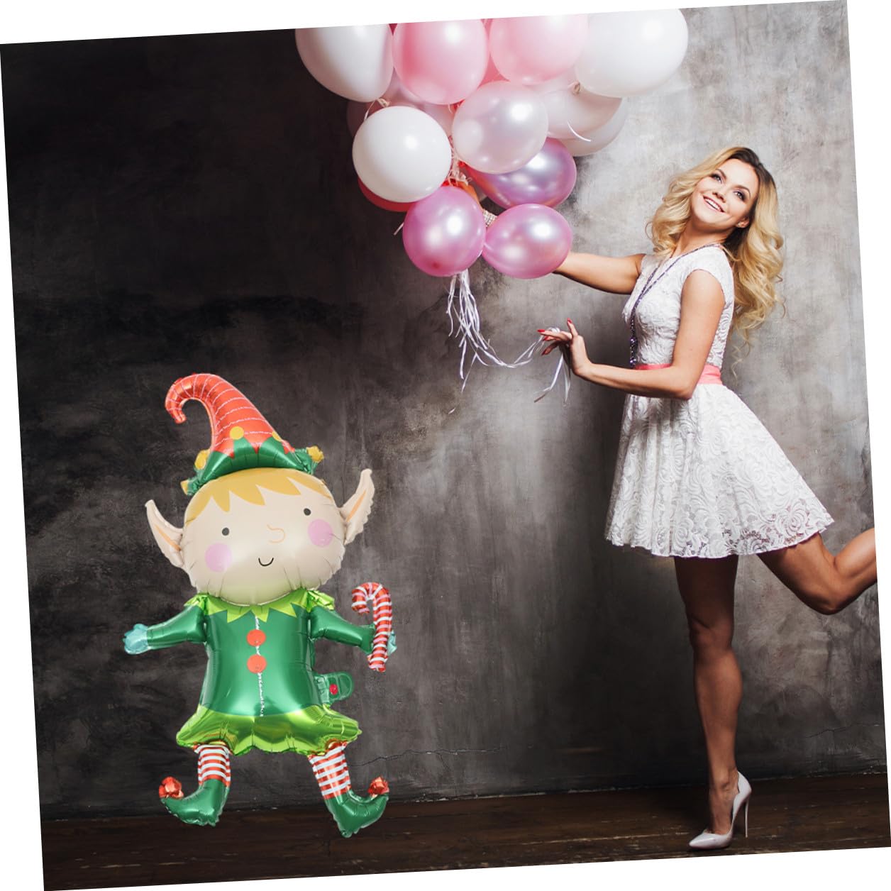 50 Palloncini di Alluminio Natalizi a Tema Clown Decorazioni Palloncini per Feste di Natale Compleanni e Capodanno Set da 50 Pezzi per Decorazione di Pareti Porte e Soffitti