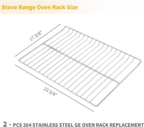 Miniatura 2 de Allstare WB48T10095 - 2 piezas de repuesto para horno GE Stove Oven Parts WB48K5019 Estante de horno para GE Range Oven Parts 23 34 "x 17 38" GE