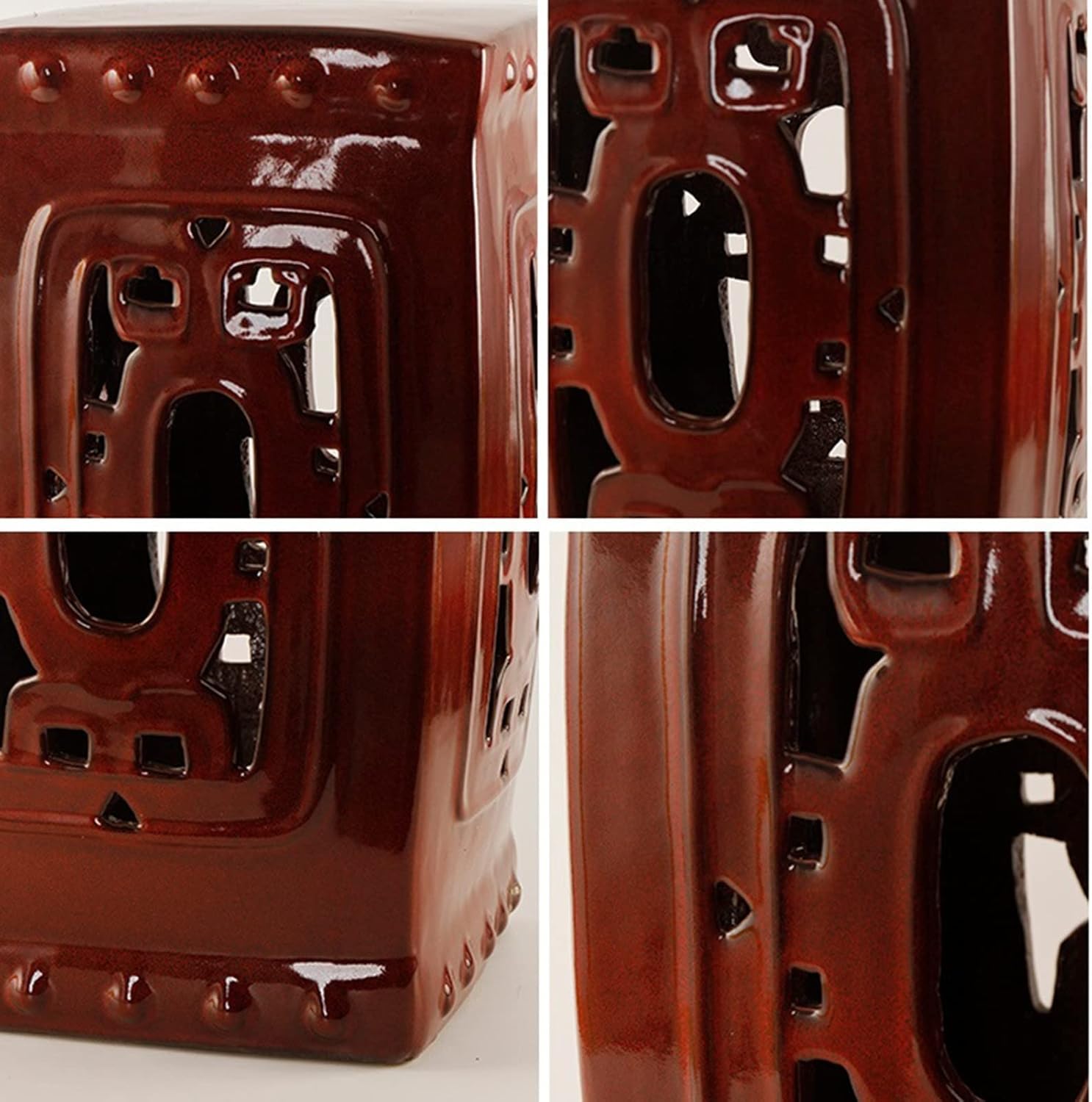 Decorative garden stools, Ceramic Drum Stool, Shoe-changing Bench, Ceramic Tea Room Stool, Balcony Outdoor Garden Stool.(4)