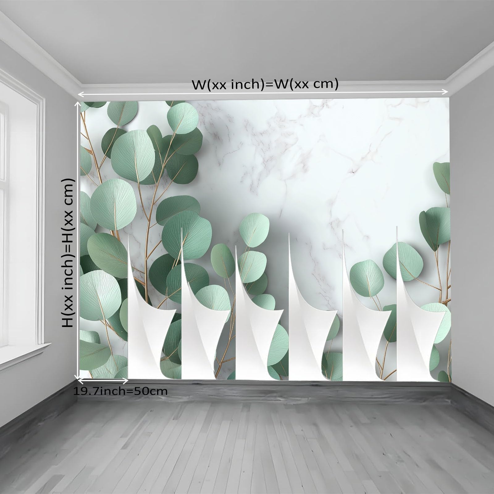 Tapeta z motywem 250 x 175 cm, motyw marmuru, wodoszczelna dekoracja ścienna do pokoju młodzieżowego i kącika dla graczy, zielona