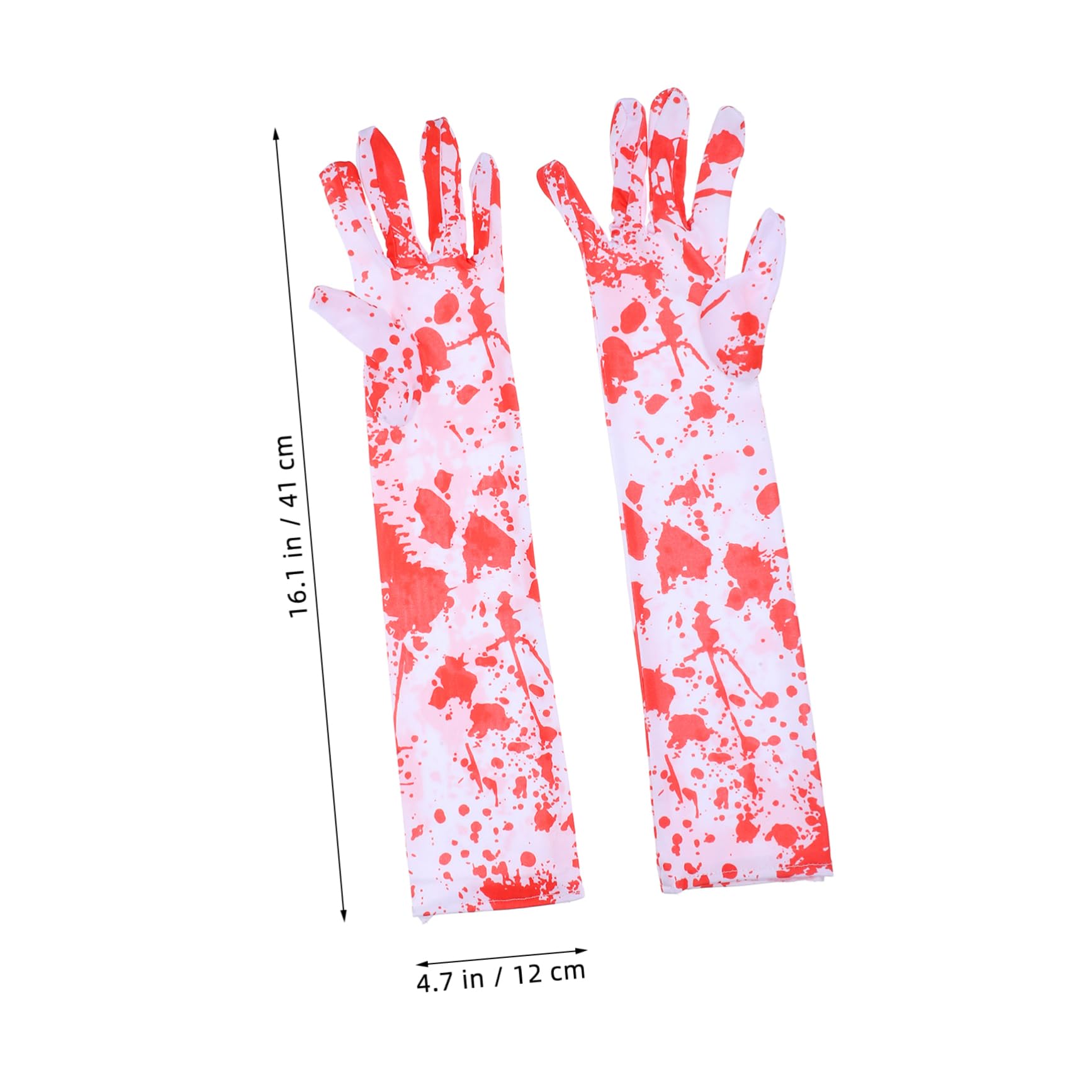 Hemoton Halloween Blood Gloves Stains Finger Gloves for Cosplay Blood Costume Set Accessory