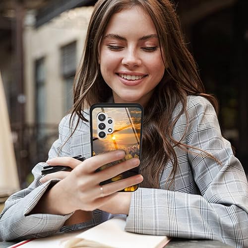 Miniatura 6 de Funda para Samsung Galaxy A32 5G a prueba de golpes de TPU suave para mujeres y hombres, contraportada dura de vidrio templado antiarañazos para