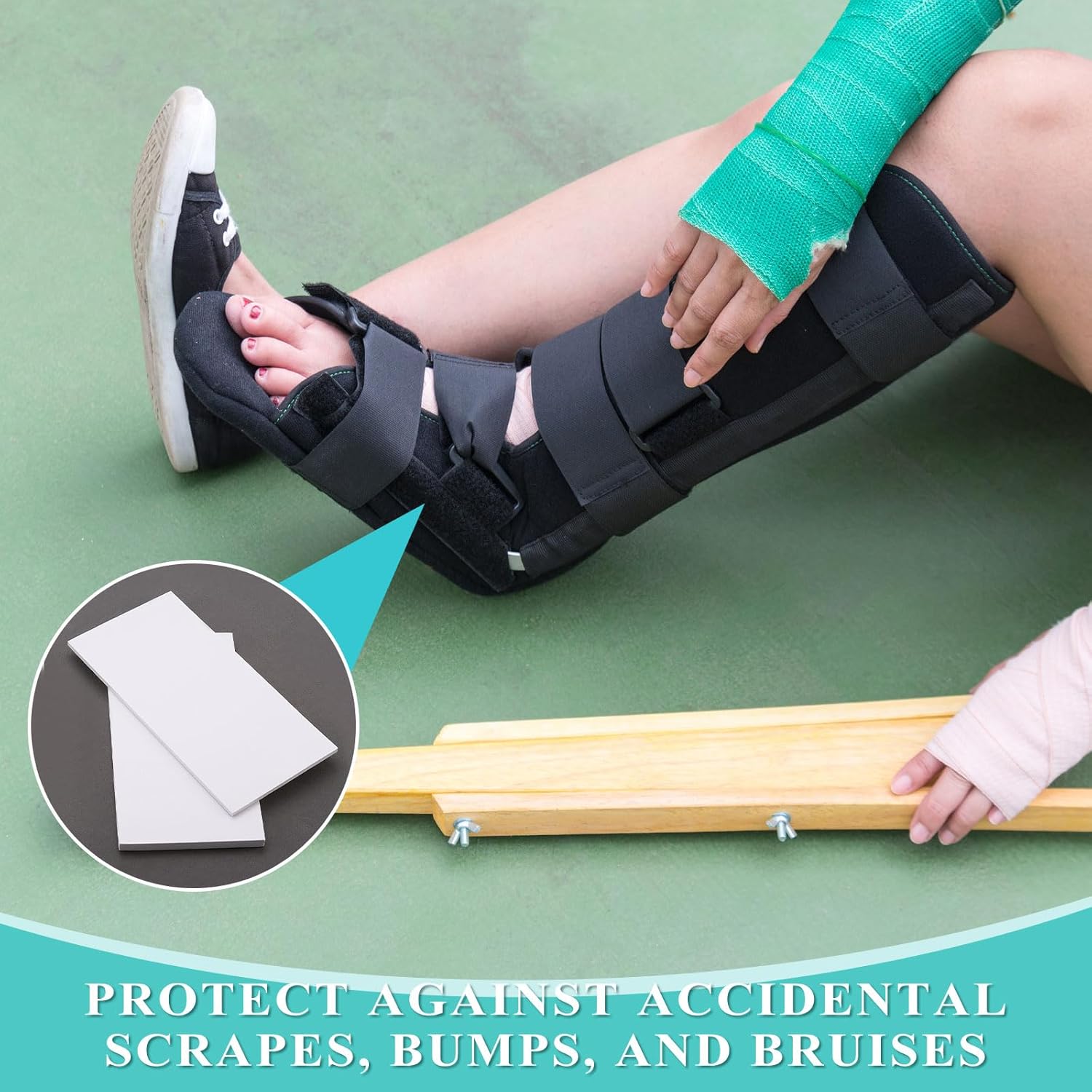 Preboun 12 Pcs Foam Cast Covers for Sports, 1/4" and 1/2" Thickness 6" x 12" Padded Cast Cover for Sports, Athletic Training Equipment, Ball of Foot Cushion, Blister Pads, Splints and Casts Pad