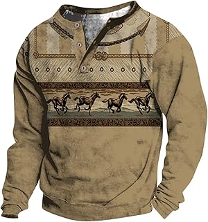 Splrit-MAN Men's Drawstring Stylish Vintage Printed Personality Classic Sweatshirt Fitted Oversized Blanket Hoodie Regular Oversize Jumper Loose Top Blouse