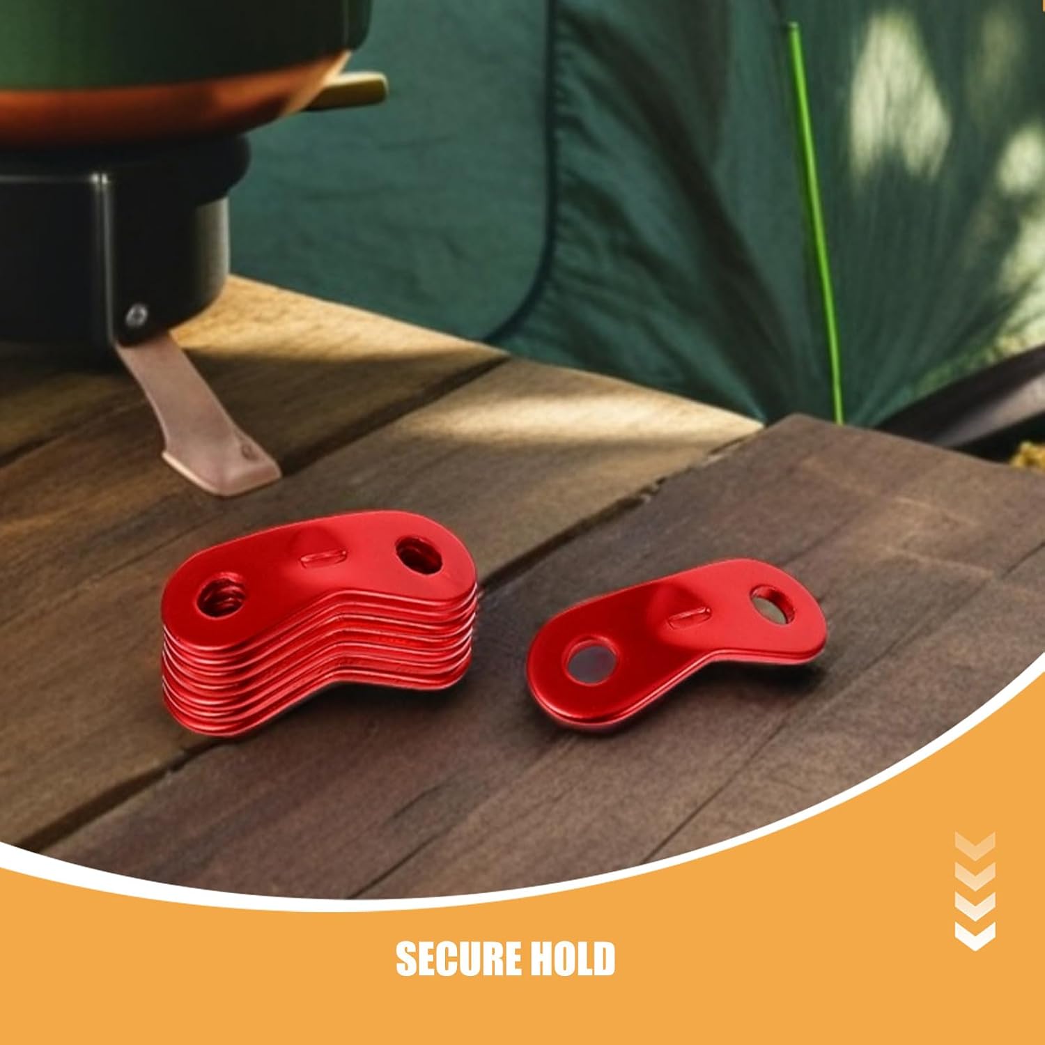 Toddmomy 50PCS Tent Rope Tensioner: Aluminum Guyline Cord Adjuster Guy Lines Tent Cord Tensioner Camping Accessories