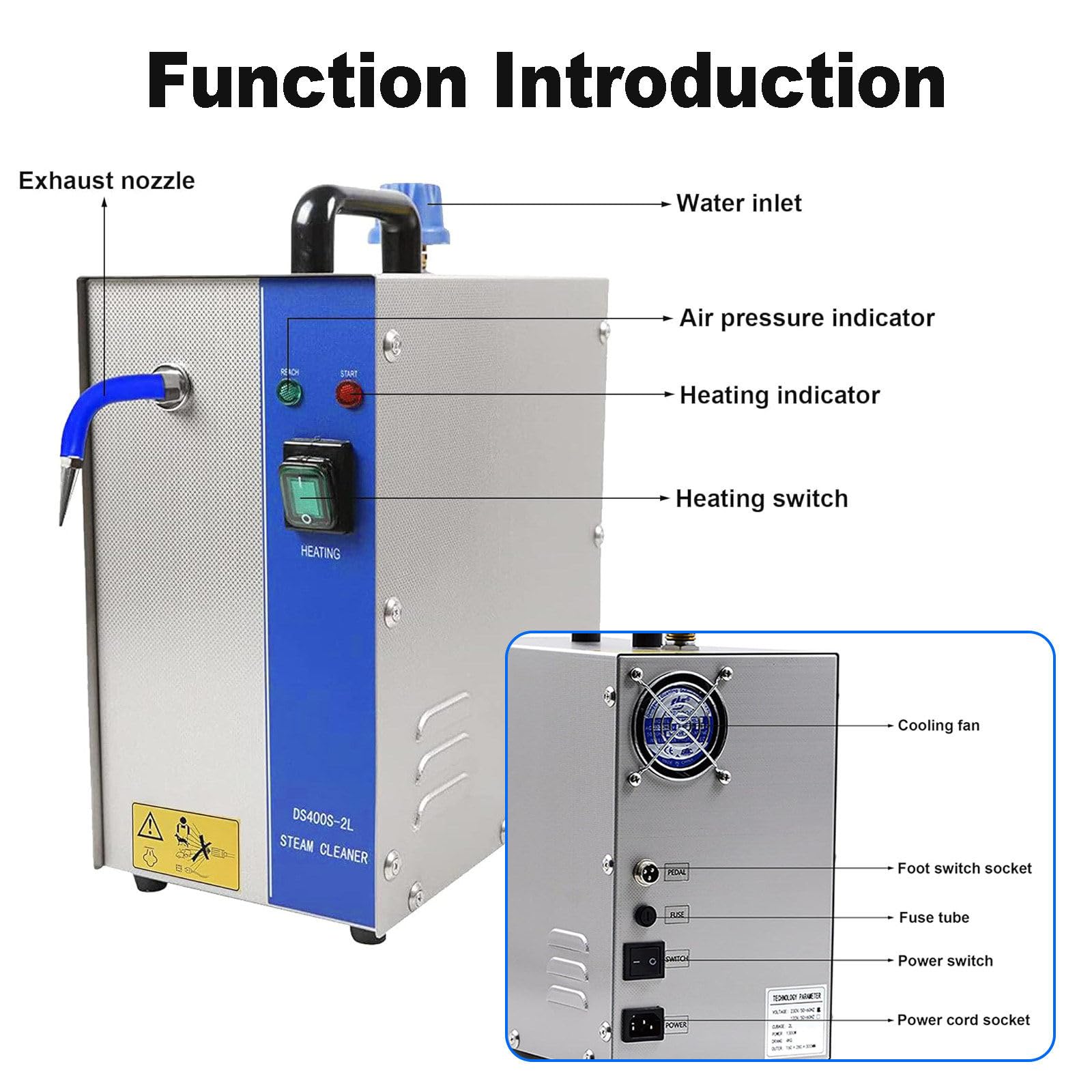 Limpiador de para Joyas Maquina 2L Oro Plata Acero Inoxidable Equipo Lavado Gemas para Limpieza Diamante 1300W Profesional Laboratorio Estudio