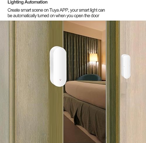 Miniatura 4 de Tuya - Sensor de puerta WiFi, sensor inteligente de ventana de puerta, alarma en tiempo real compatible con Alexa Google Assistant, sensor de