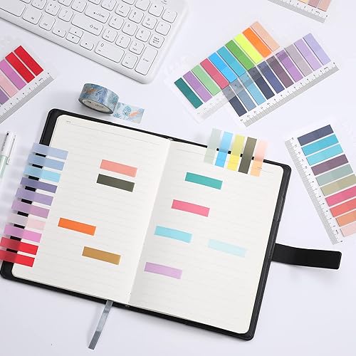 Miniatura 6 de 2000 pestañas adhesivas para anotar libros, notas adhesivas transparentes, pestañas de libro para carpetas, marcadores de página para cuadernos