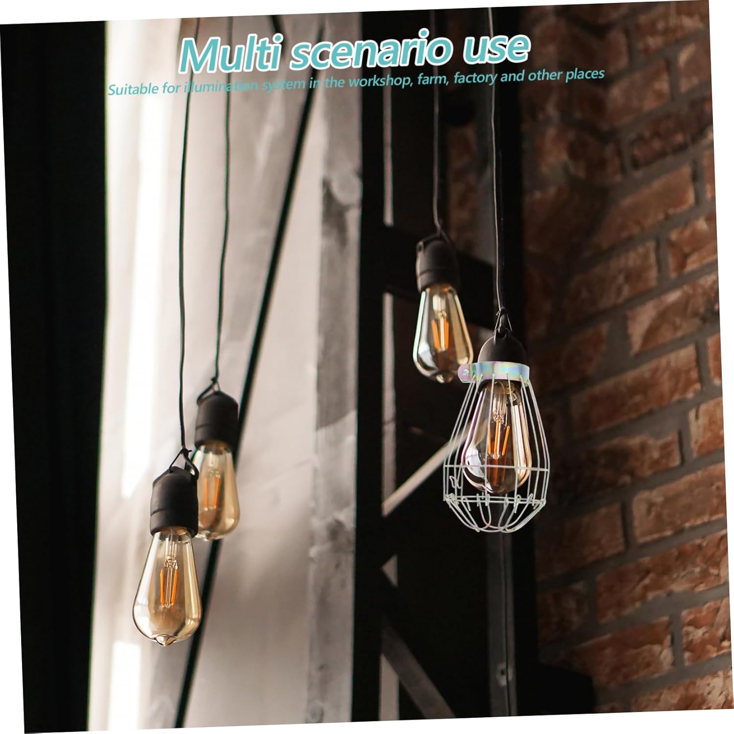 OUNONA 15pcs Vintage Wire Bulb Guard Cage Industrial Metal Lampshade for Pendant Light Fixtures Protective Frame for Lighting and Home Decor