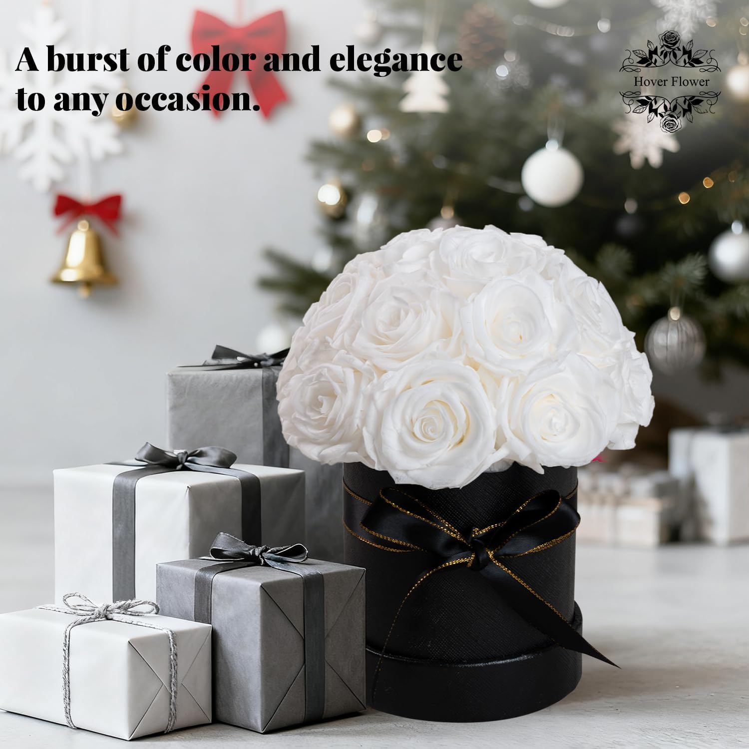 18 Preserved Flowers for Delivery Prime, Roses Dome Forever Flower Decor for Party Home Table Bedroom, Anniversary, Birthday, Wedding Gifts for Women Her (White) - Image 5