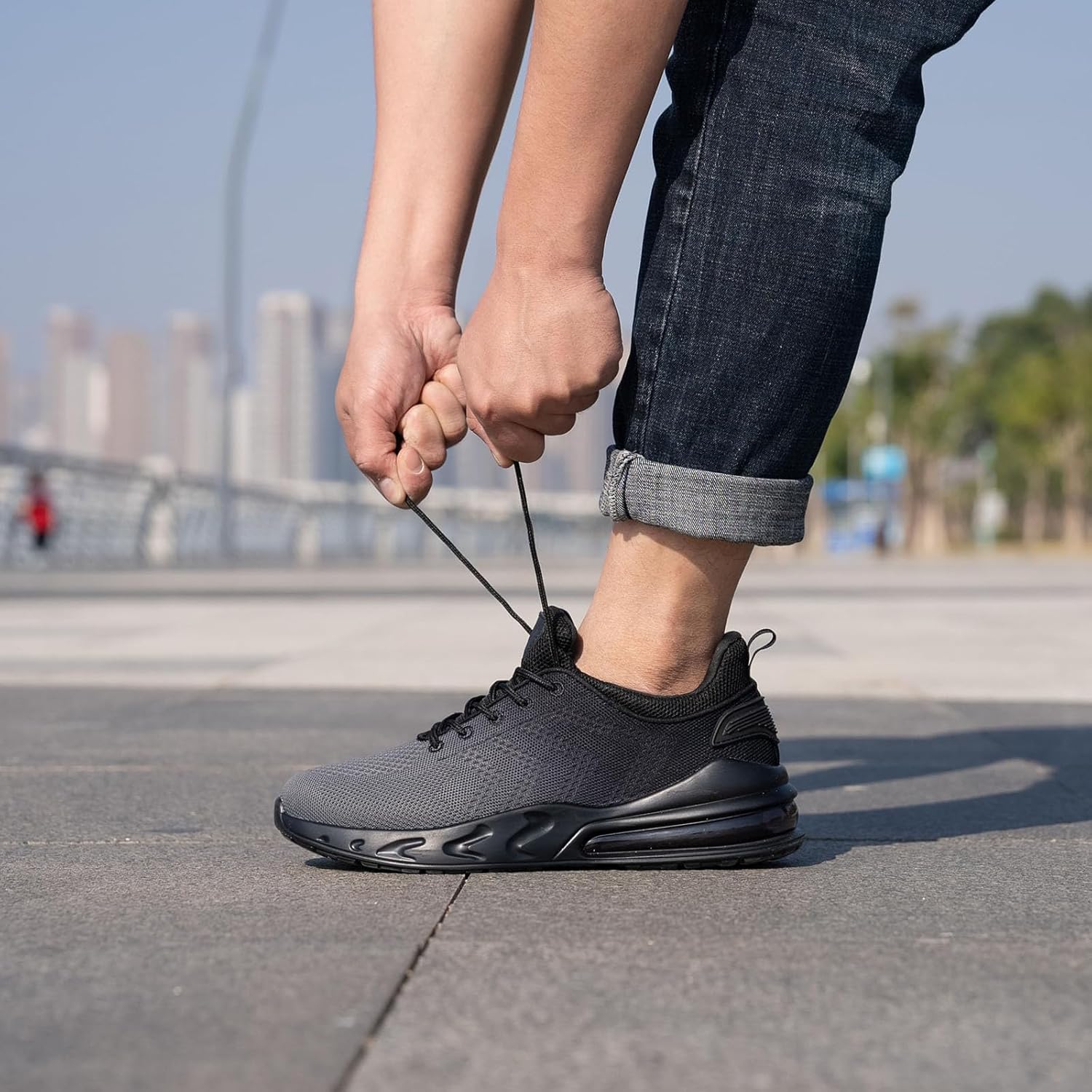 LARNMERN Men Non Slip Work Sneakers Water Resistant Food Service Zapatos Trabajo Antideslizantes Walking Shoes Waterproof Shoes Slip-on - Image 2