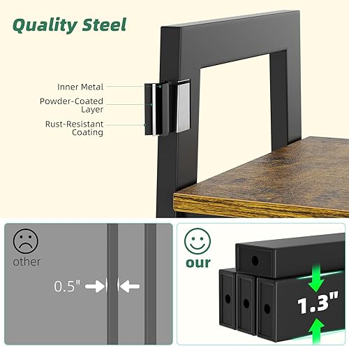 Miniatura 5 de Simple Trending Soporte para plantas de interior de 4 niveles con 3 luces de cultivo ajustables, estante de escalera de metal y madera resistente