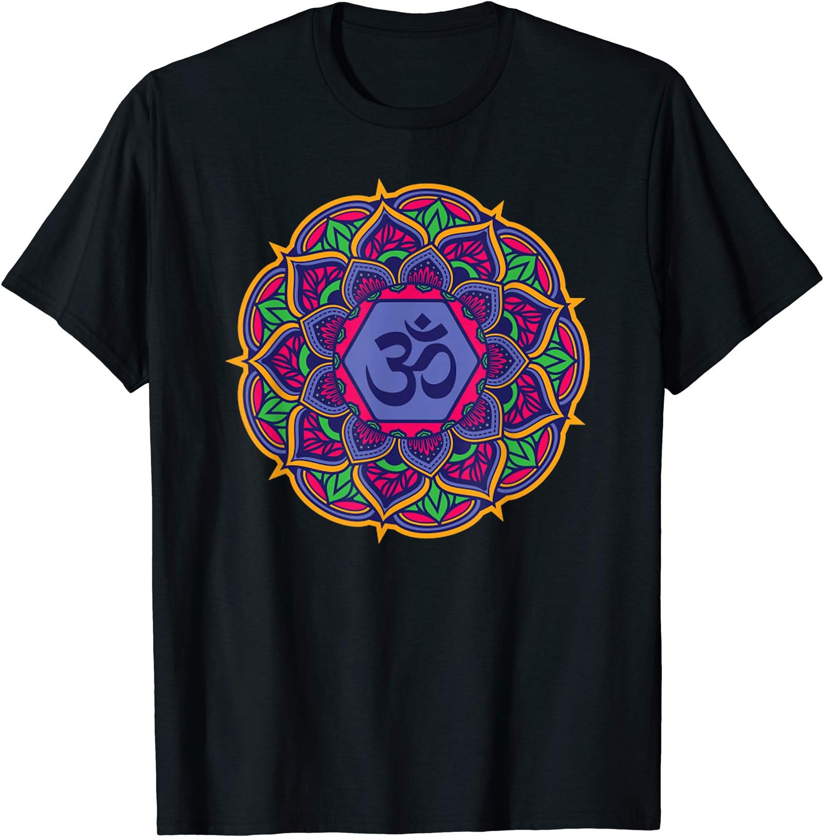 Indien Omkara Aumkara Pranava Chakra SanskritOm Shanti Peace Aum Brahman Yoga Hindu Buddhism Mandala T-ShirtOEKO-TEX STANDARD 100