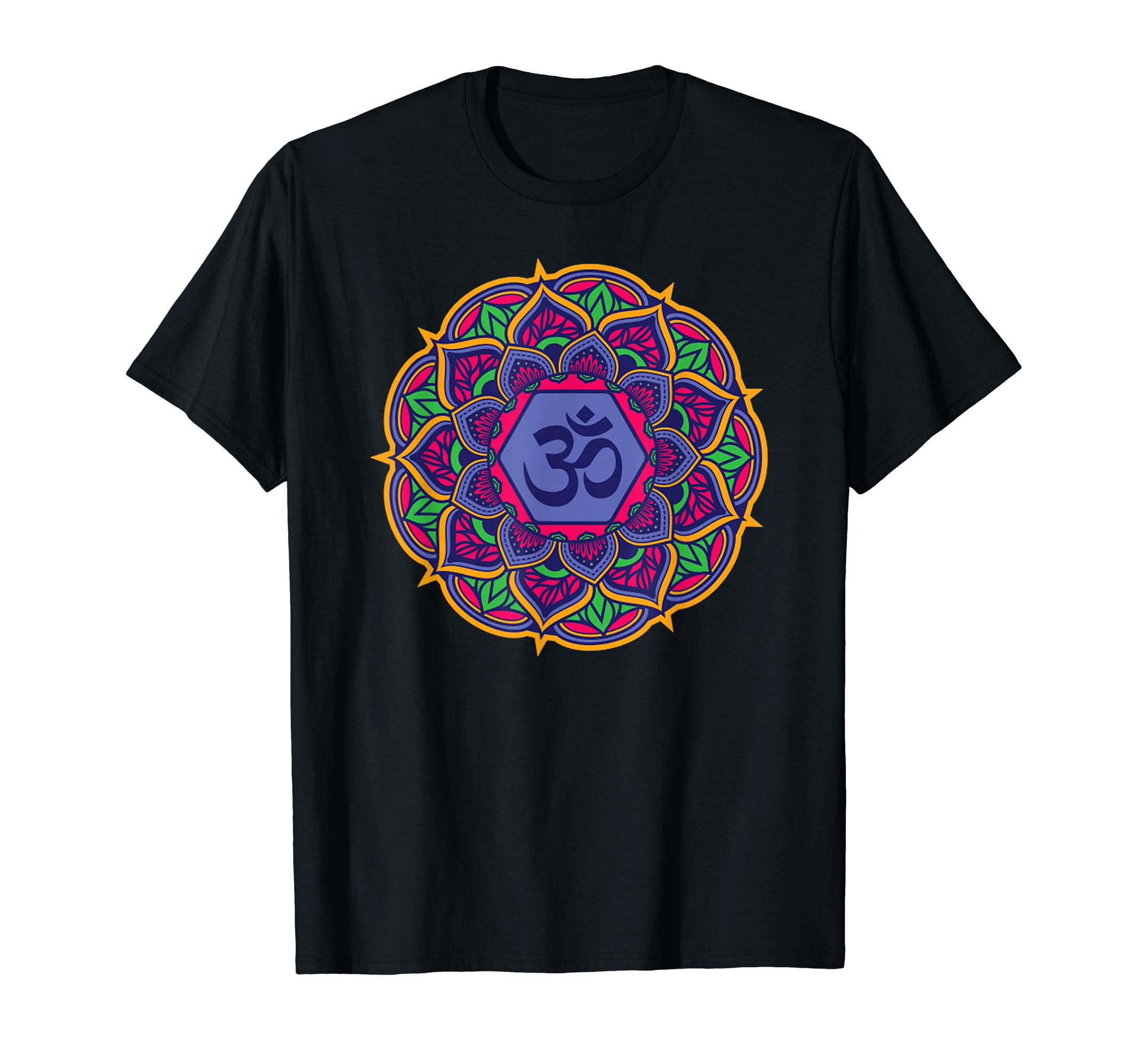 Indien Omkara Aumkara Pranava Chakra SanskritOm Shanti Peace Aum Brahman Yoga Hindu Buddhism Mandala T-ShirtOEKO-TEX STANDARD 100