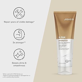 علاج مكثف Joico K-Pak Hydrator | للشعر الجاف والتالف | تعزيز اللمعان | تحسين المرونة | الترطيب الفوري والنعومة | بزيت الكيراتين وزيت زهرة الربيع المسائية
