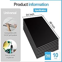 Vista 21 de Art3d 12-Pack Smooth Drop Ceiling Tile 2ft x 2ft - Fire-Rated, Waterproof, Reusable - Premium PVC, No Sag and Breakage - Cover 48 Sq. Ft, Black