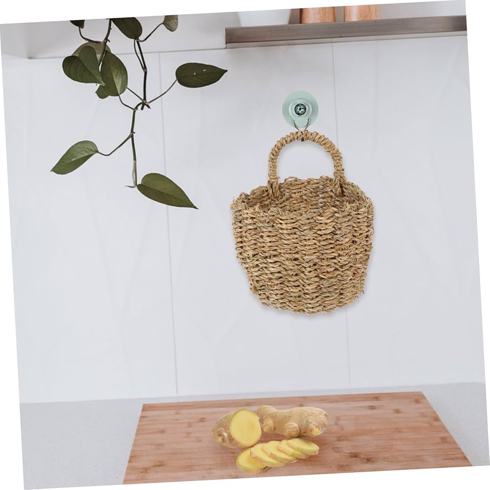 Amazon｜MUSISALY わら縄で編んだハンギングバスケット ラタン