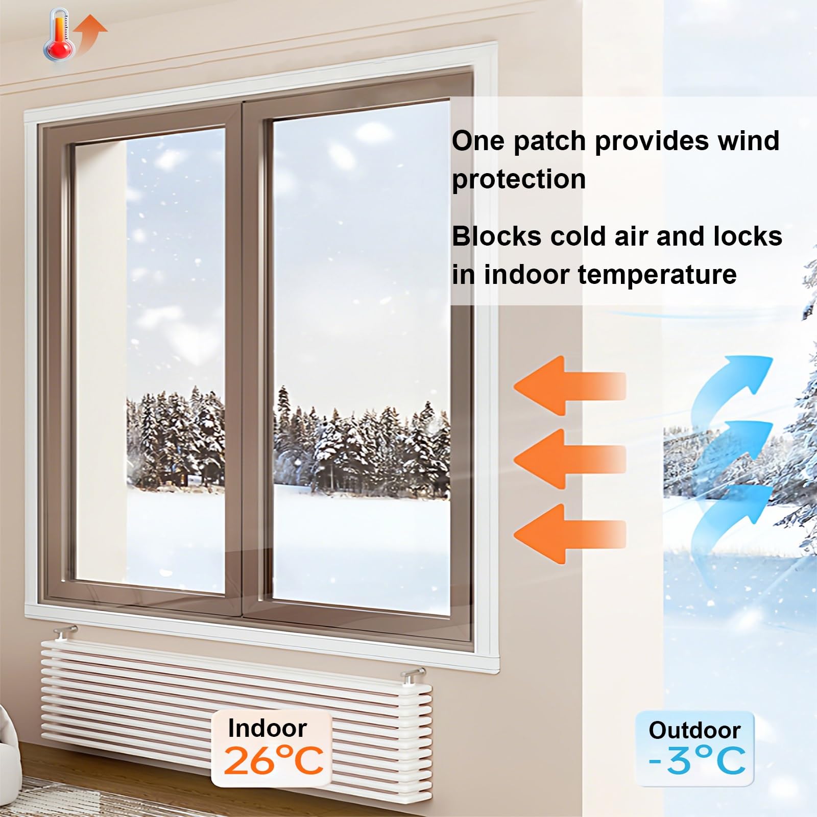 Isolierfolie Fenster, Thermofolie Fenster Gegen Kälte Transparent Selbstklebend PVC Material Winddicht Geräuschdämmung für Alte Undichte Fenster in Wohnungen Büros(White edge,W110 x H255cm)