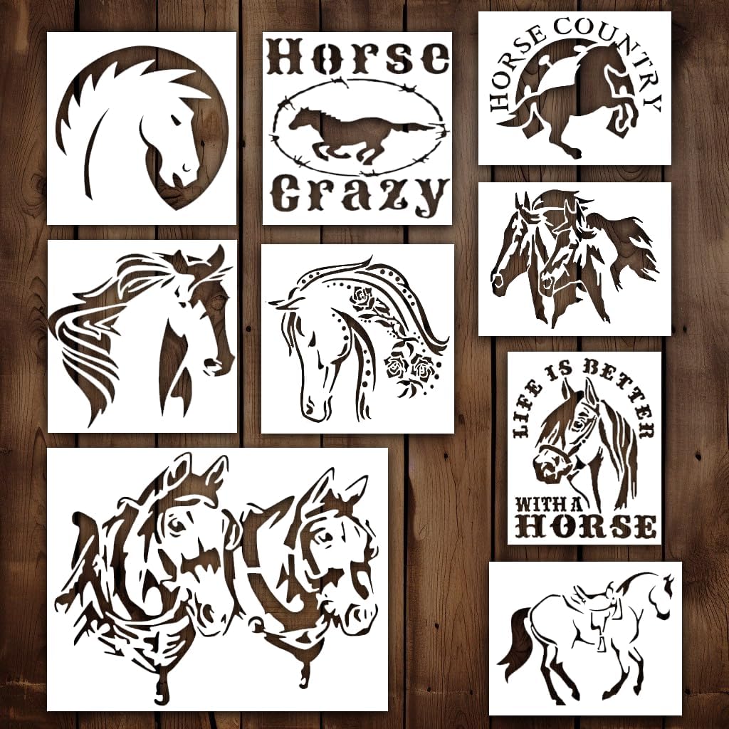 Amazon.com : Horse Stencil Horse Stencils Horse Template Horses Stencil ...