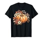 Fall Shirt Women Vintage Pumpkin Autumn Graphic Thanksgiving T-Shirt