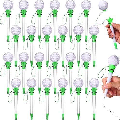 Lincia 24 bolígrafos deportivos divertidos para deportes a granel de plástico a granel para fútbol, baloncesto, béisbol, fútbol, tenis, golf, para