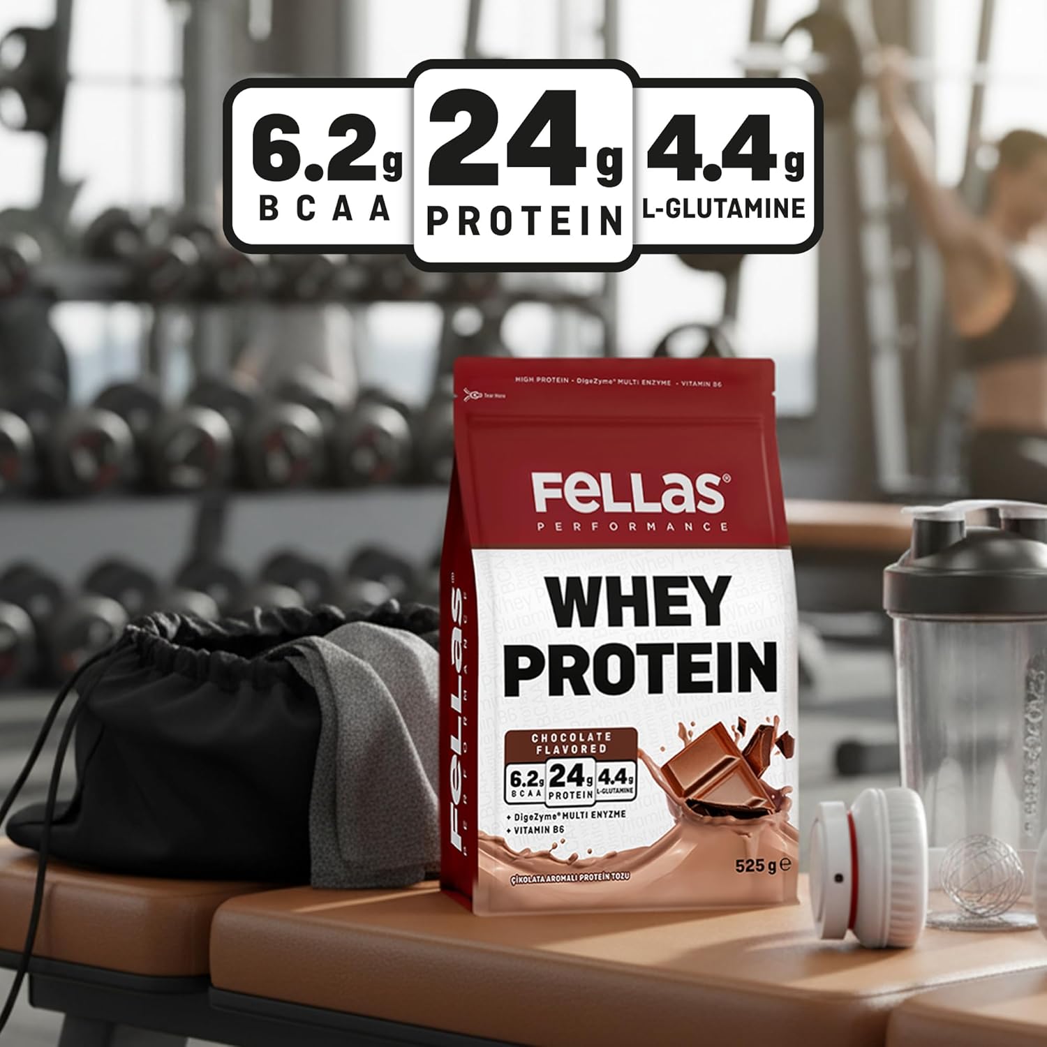 Fellas Performance Çikolata Aromalı Whey Protein 525g