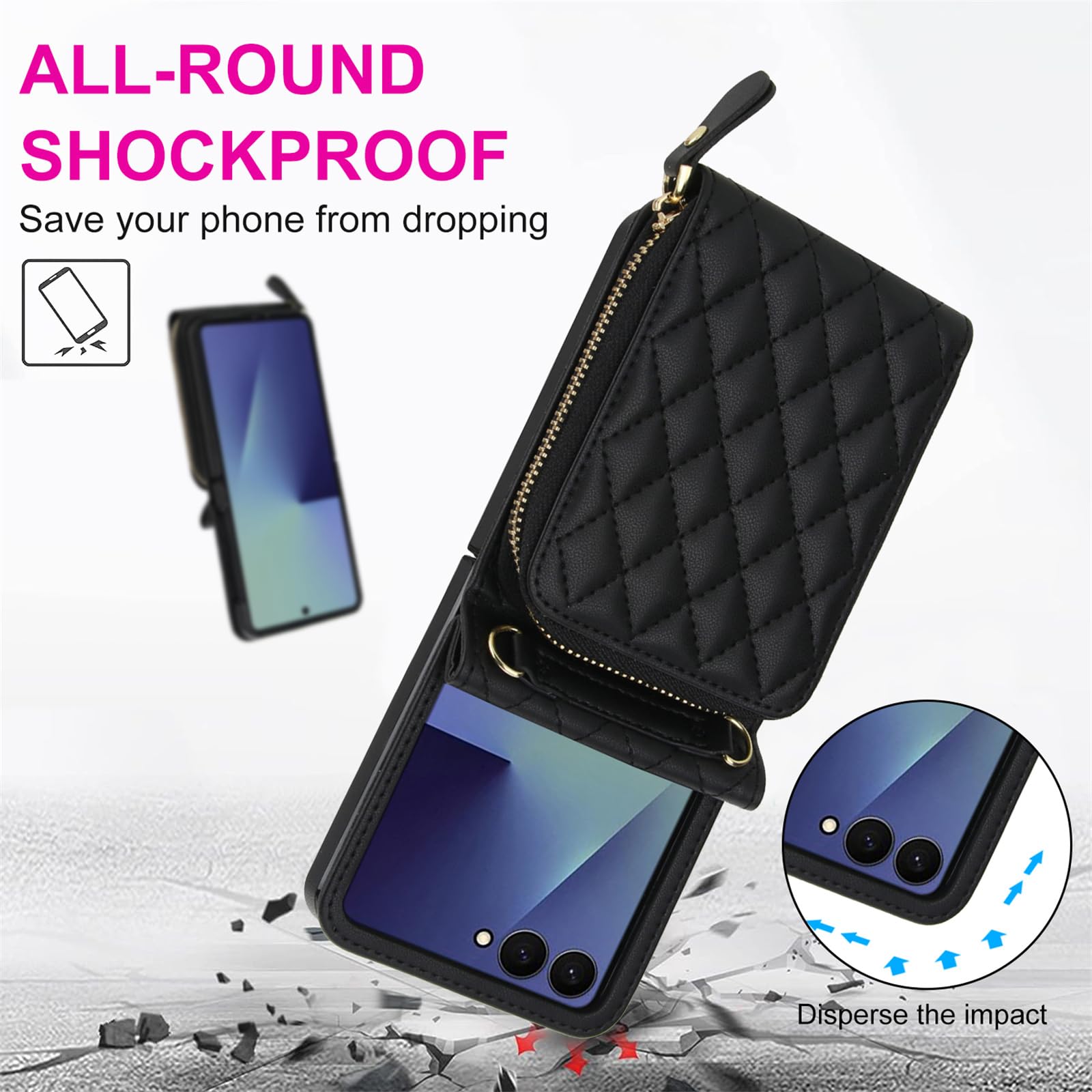 Amazon.com: Fofvccv for Samsung Galaxy Z Flip 7 Case Crossbody