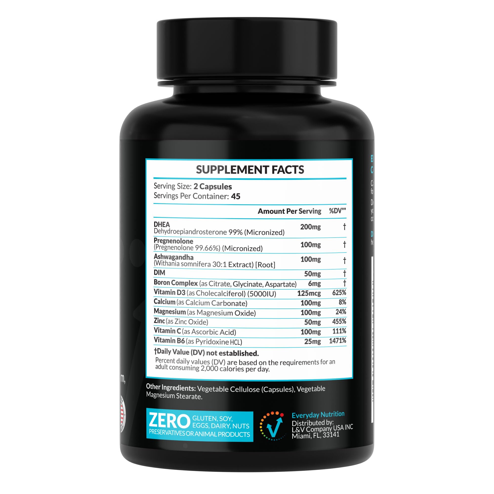 DHEA Micronized 200mg Pregnenolone Supplement, 90 Ct — Amazon image 2