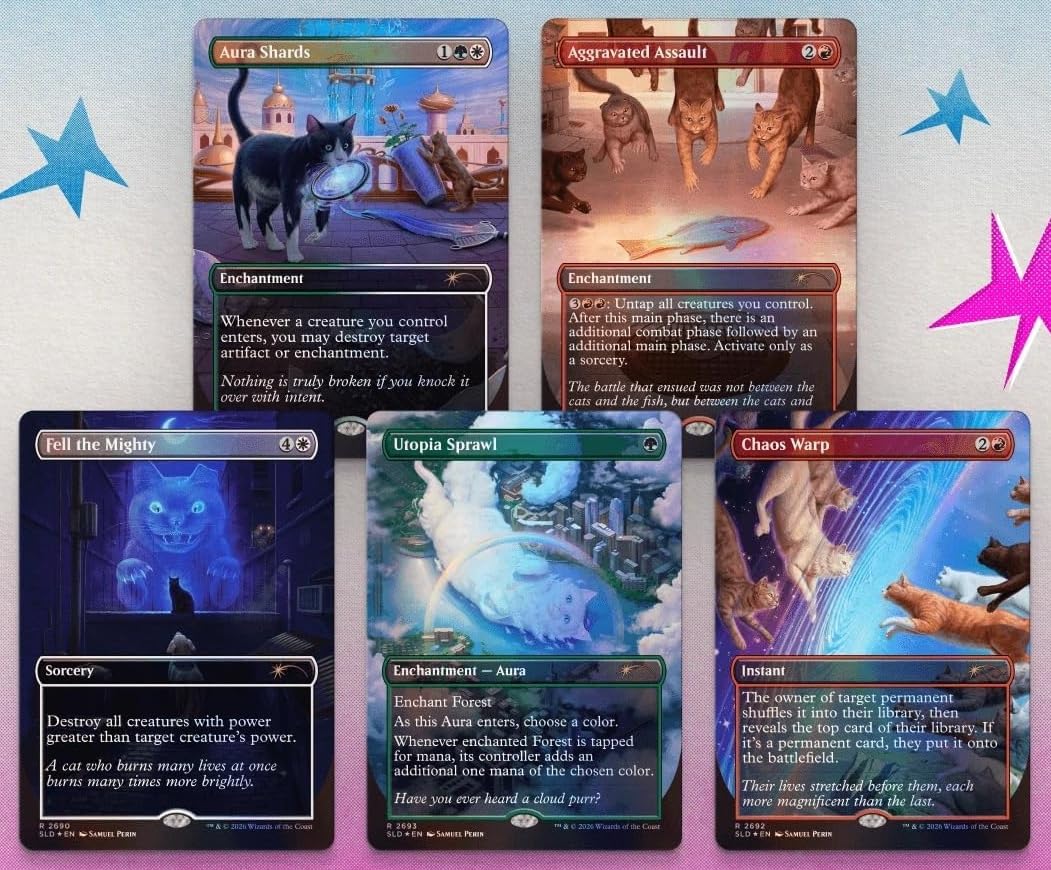 Magic: The Gathering Secret Lair Cats of Chaos (Edizione tradizionale in stagno)