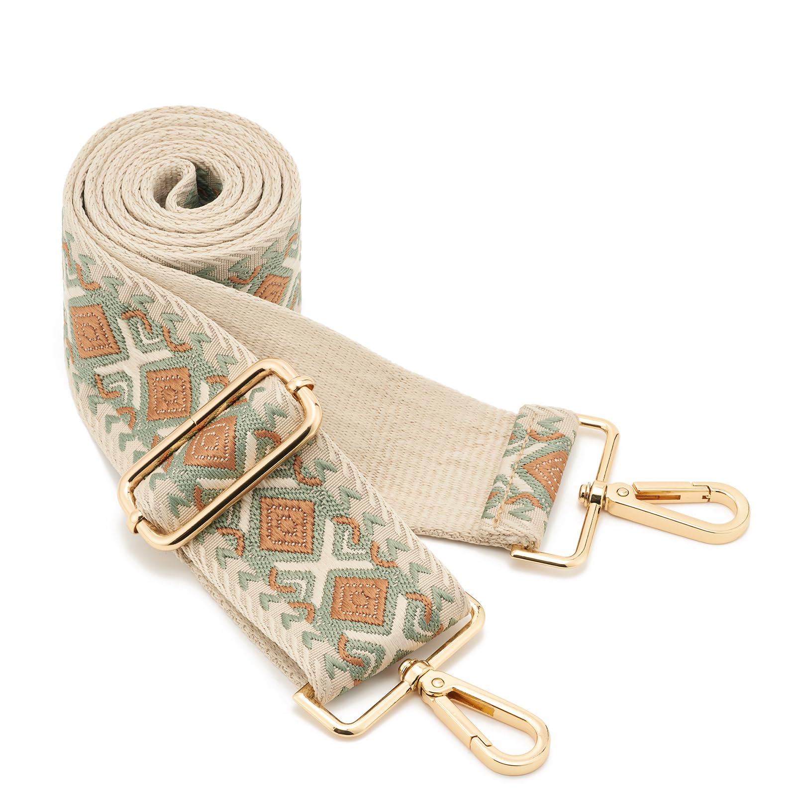 Wide Shoulder Strap Adjustable Replacement Belt Guitar Style Crossbody Bag Handbag Strap Multicolor Canvas Straps(Wide:2in)(Color57)