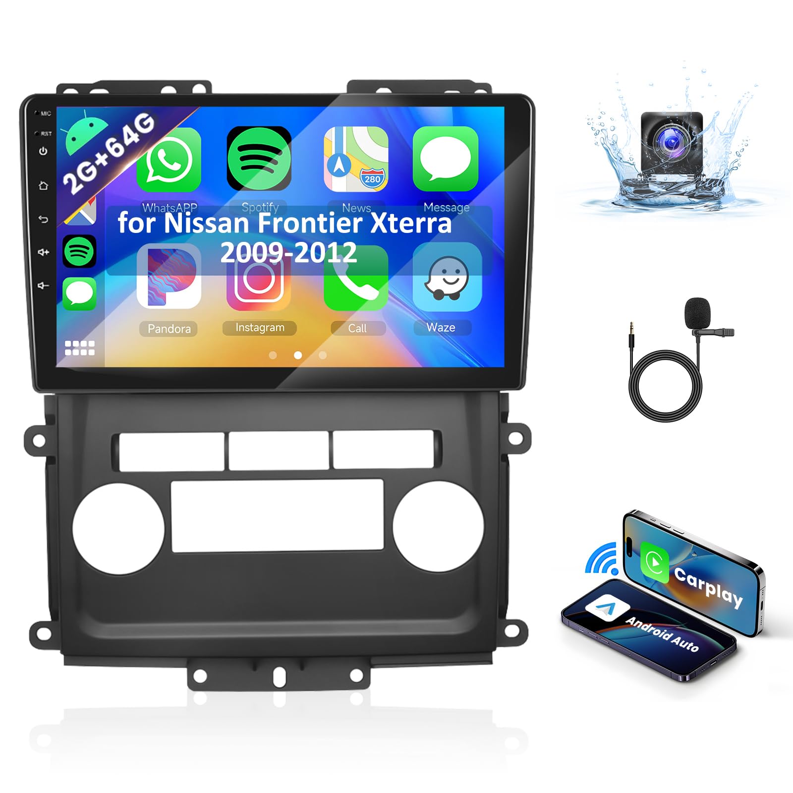 2-Din Dash Fascia Trim For 2005-2009 Nissan Frontier – Double-Din Radio Install Made Easy