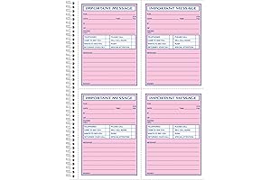 Adams Spiral Bound Phone Message Book: Quick and Organized Message Taking