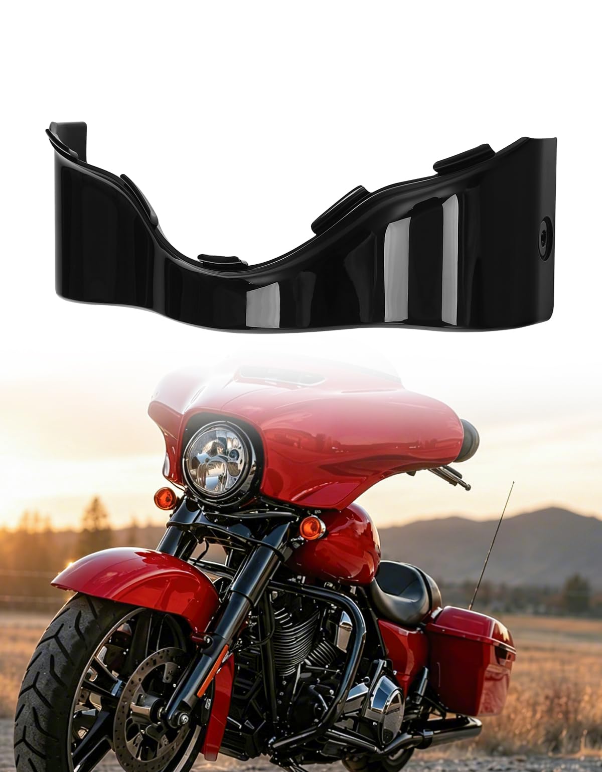 TCMT Batwing-Trim-Außenverkleidungsrock für Harley Electra Glide Street Glide Ultra Limited 2014–2023