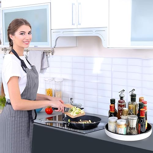 Miniatura 7 de LAMY Lazy Susan - Organizador Lazy Susan de 10 pulgadas para gabinete, refrigerador, mesa de comedor y mesa, organizadores versátiles y solución de