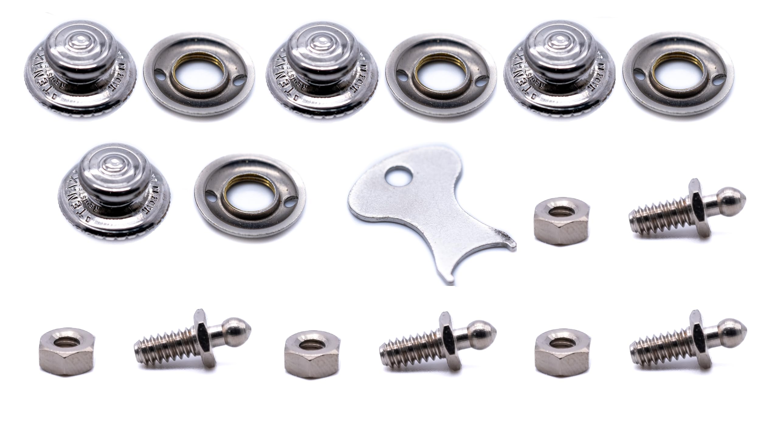 4 x Tenax Fastener 3/16" Whitworth Threaded Stud Set (Made in England) Button nut and Stud