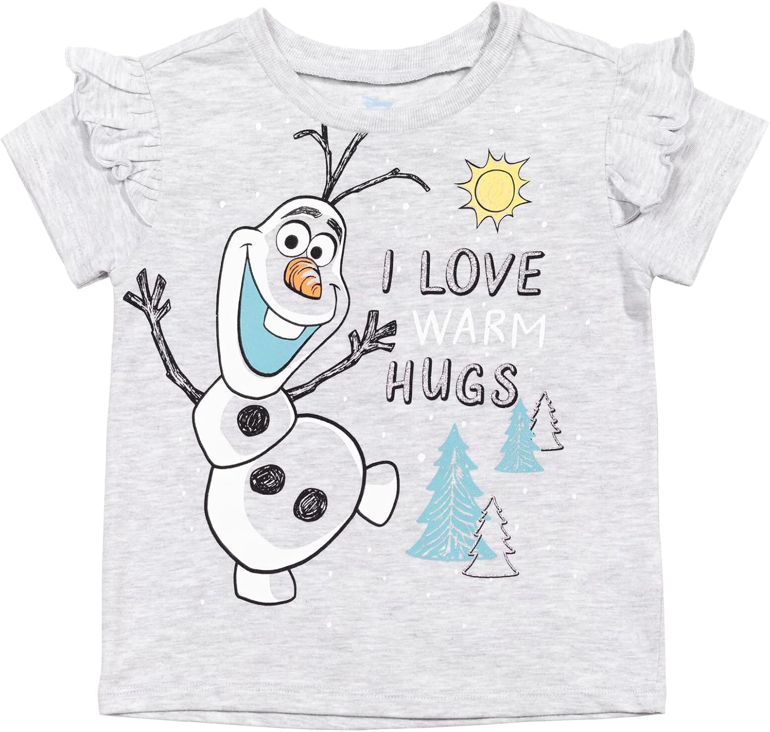 Disney Frozen Princess Anna Elsa Girls 3 Pack T-Shirts Toddler to Big Kid - Image 4