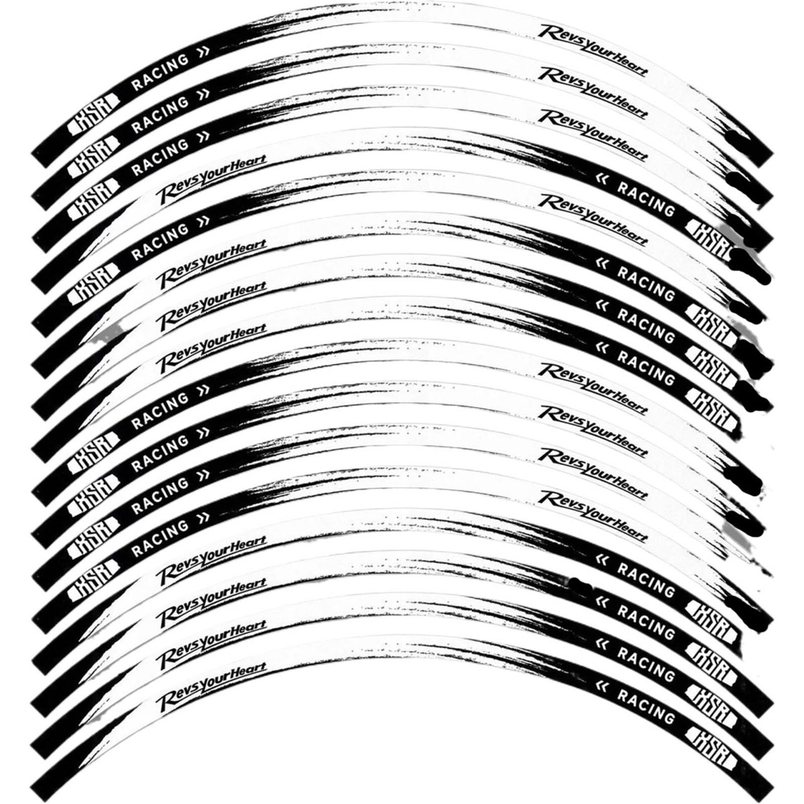 Sticker Part Motorcycle Reflective Wheel Hub Stickers for Y-AMAHA XSR 125 155 700 900 Tyre Rim Stripe Tape Motor Bike Accessories Decals(White)