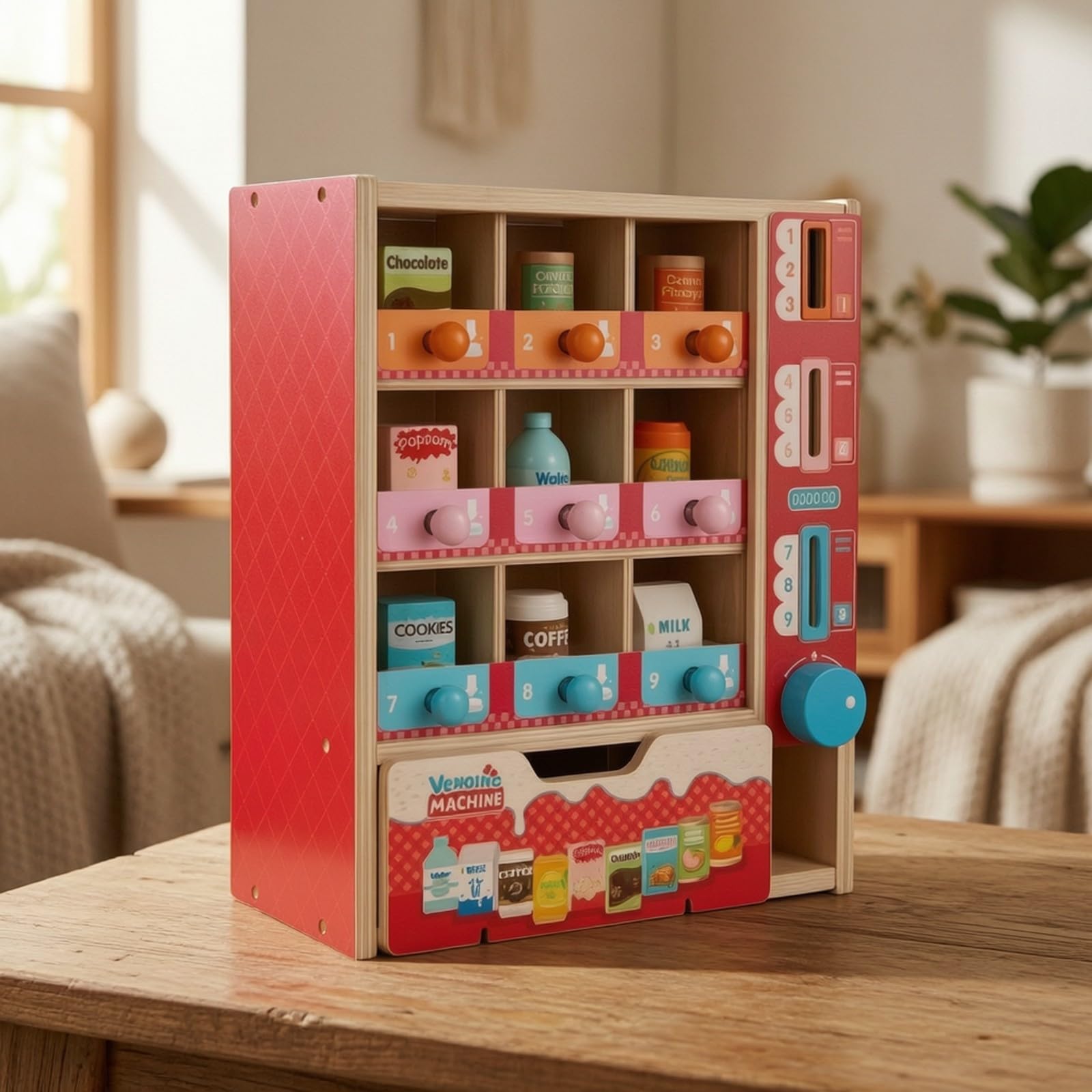 Qianly Distributeur Automatique Éducatif | Distributeur Pièces, Coloré, Machine Automatique, pr École Maternelle, Pits