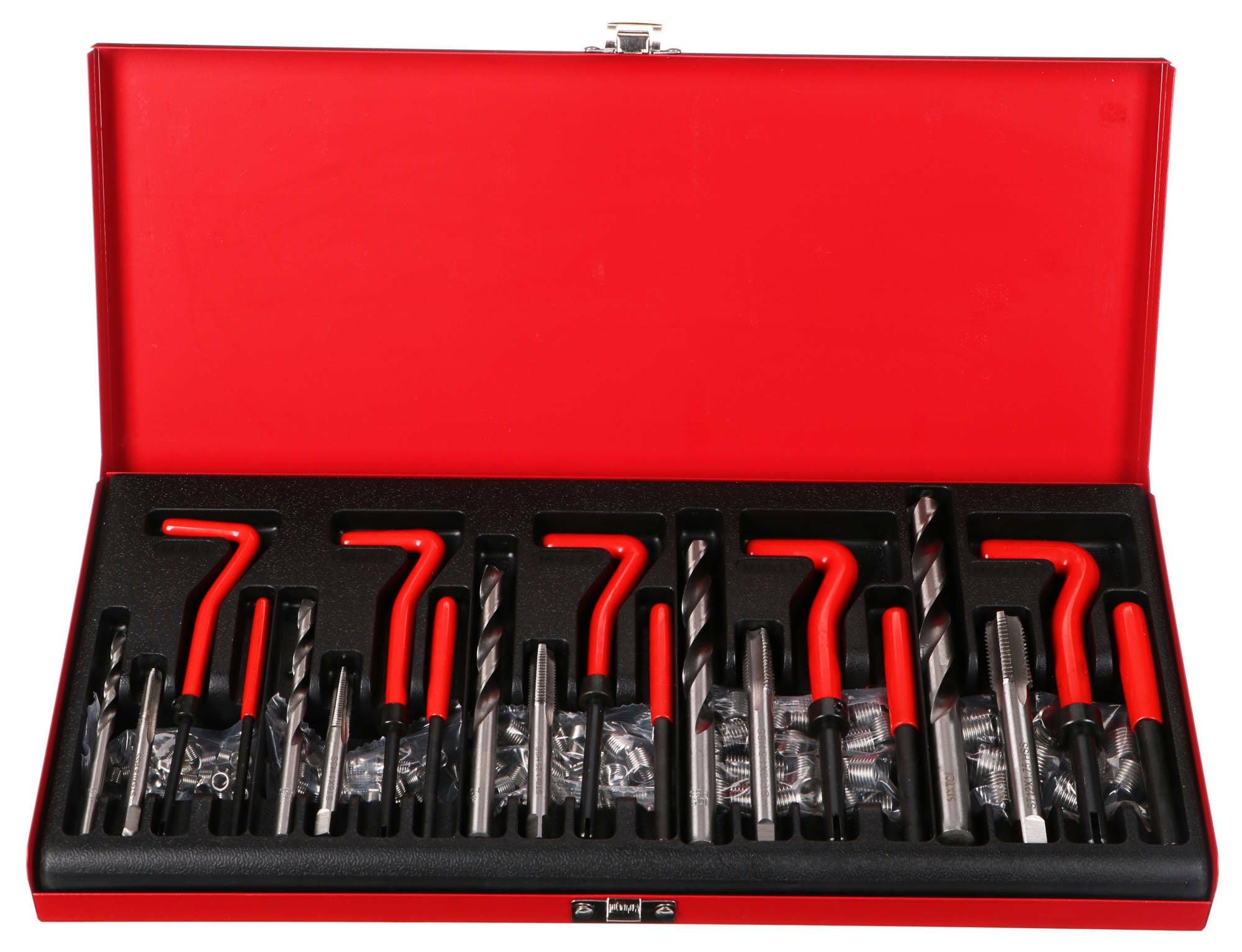 MECHANIC THREAD SET 131-częściowy zestaw do naprawy gwintów | M5 M6 M8 M10 M12 | gwint wewnętrzny | gwintowniki | wkładki tulejkowe | zestaw narzędzi do silnika samochodowego