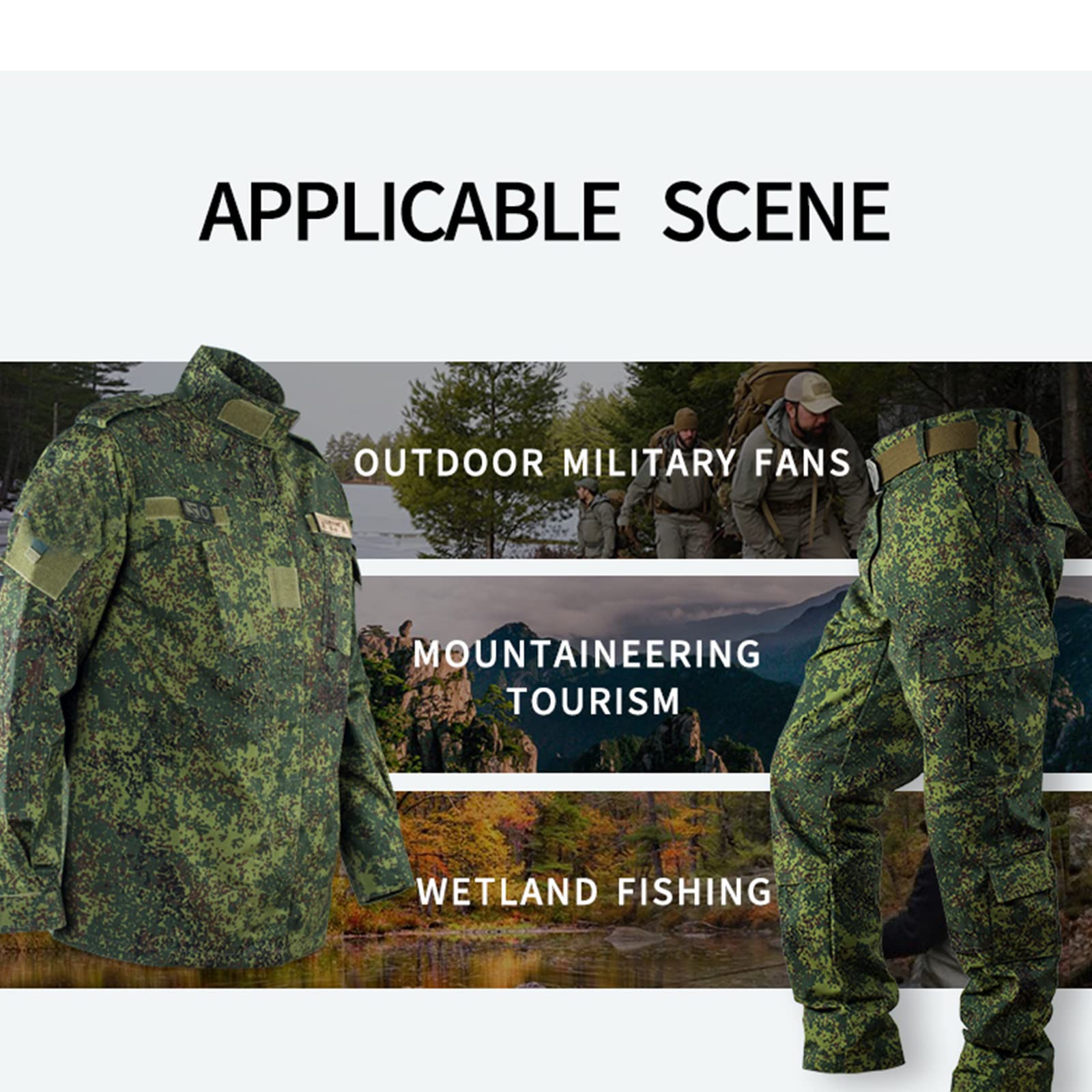 Costumes de combat militaire camouflage pour homme, équipement tactique pour homme, vêtements d'extérieur pour l'hiver, le travail de l'armée.