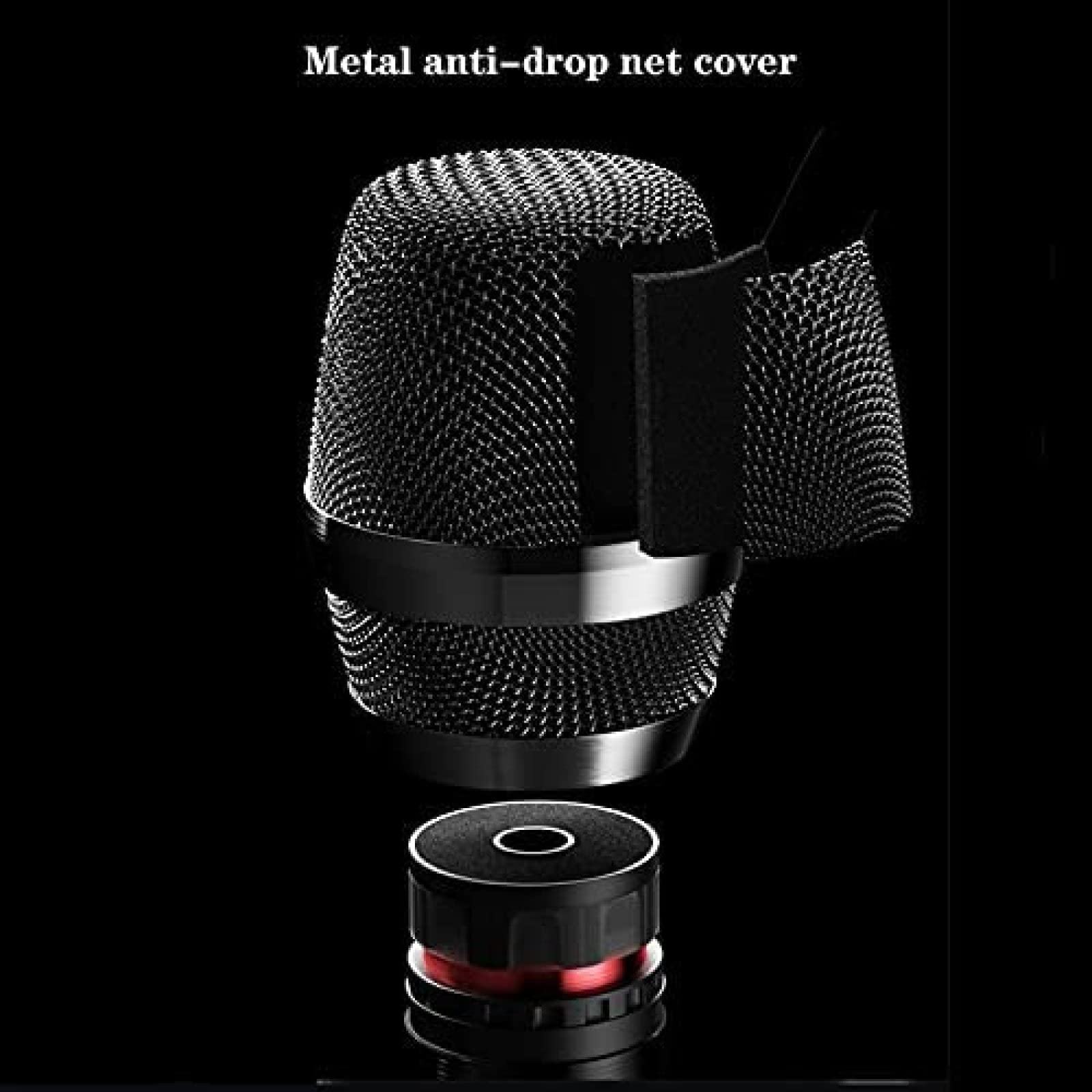 Microfono Per Cantare Microfono Wireless Ricaricabile Microfono Karaoke UHF Professionale Microfono Palmare Universale In Metallo Per Cantare, Modello Pickup Cardioide Altoparlante Bluetooth