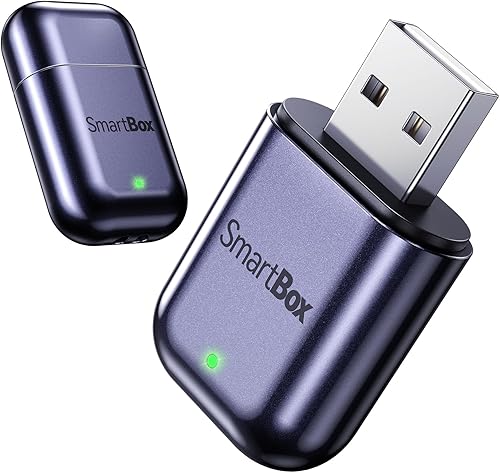 Burnt Sugar Adaptador Carplay sem fio para iPhone 2026 atualizado, ultra mini USB para Apple Car Play, converte com fio para sem fio, GPS de baixo atraso estável Plug & Play para iOS 10+ e carros de