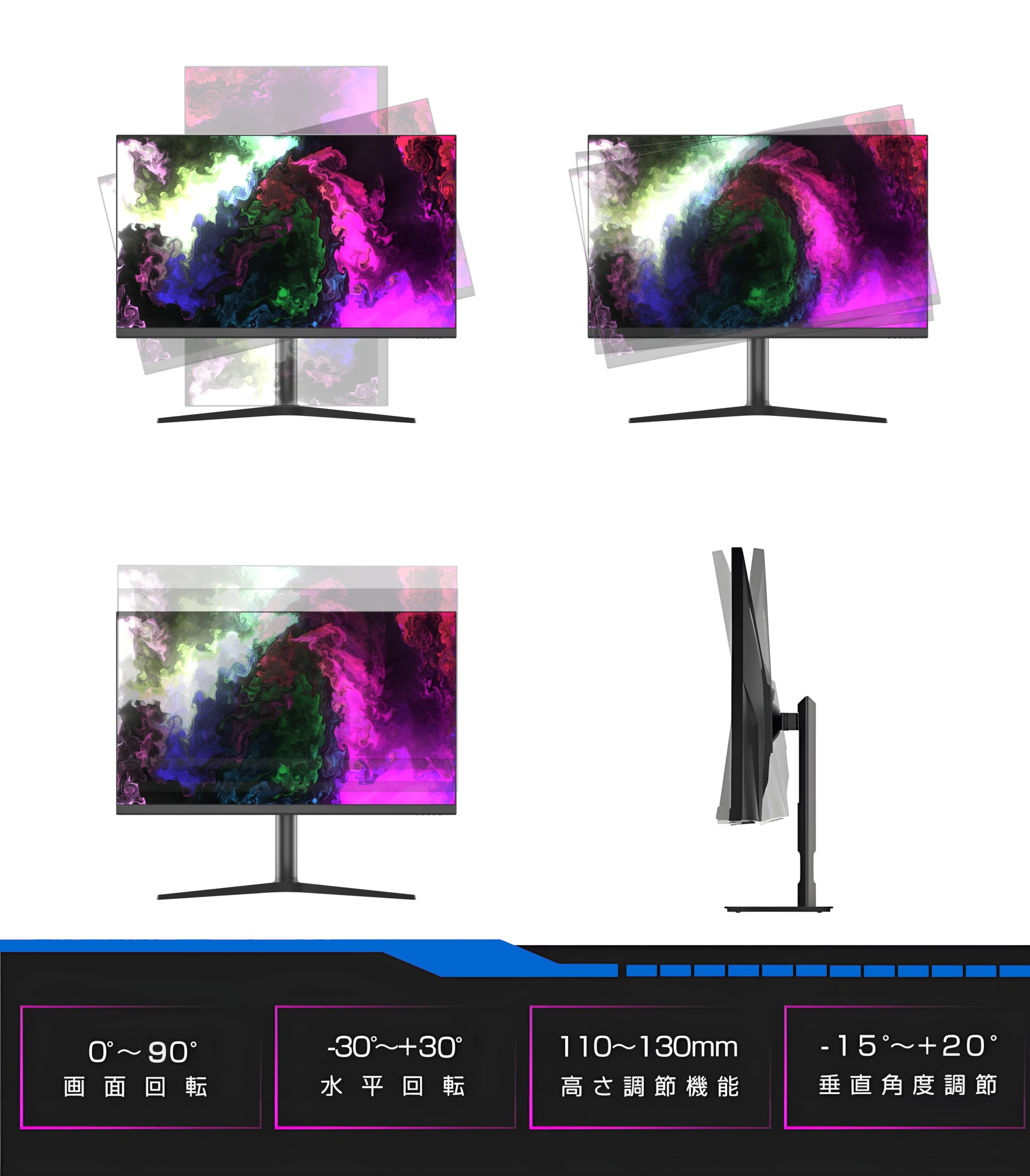 液晶モニター/27型/WQHD(2560×1440)IPSパネル非光沢HDR対応 JAPANNEXT 「JN-IPS271WQHD-N」27インチ WQHD(2560 x 1440) 液晶