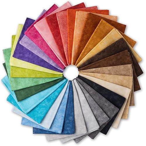 Connecting Threads Blender Collection 30 piezas de 18 x 22 pulgadas 100% algodón precortado tela de acolchado paquete Fat Quarters (Mirage Tonals)