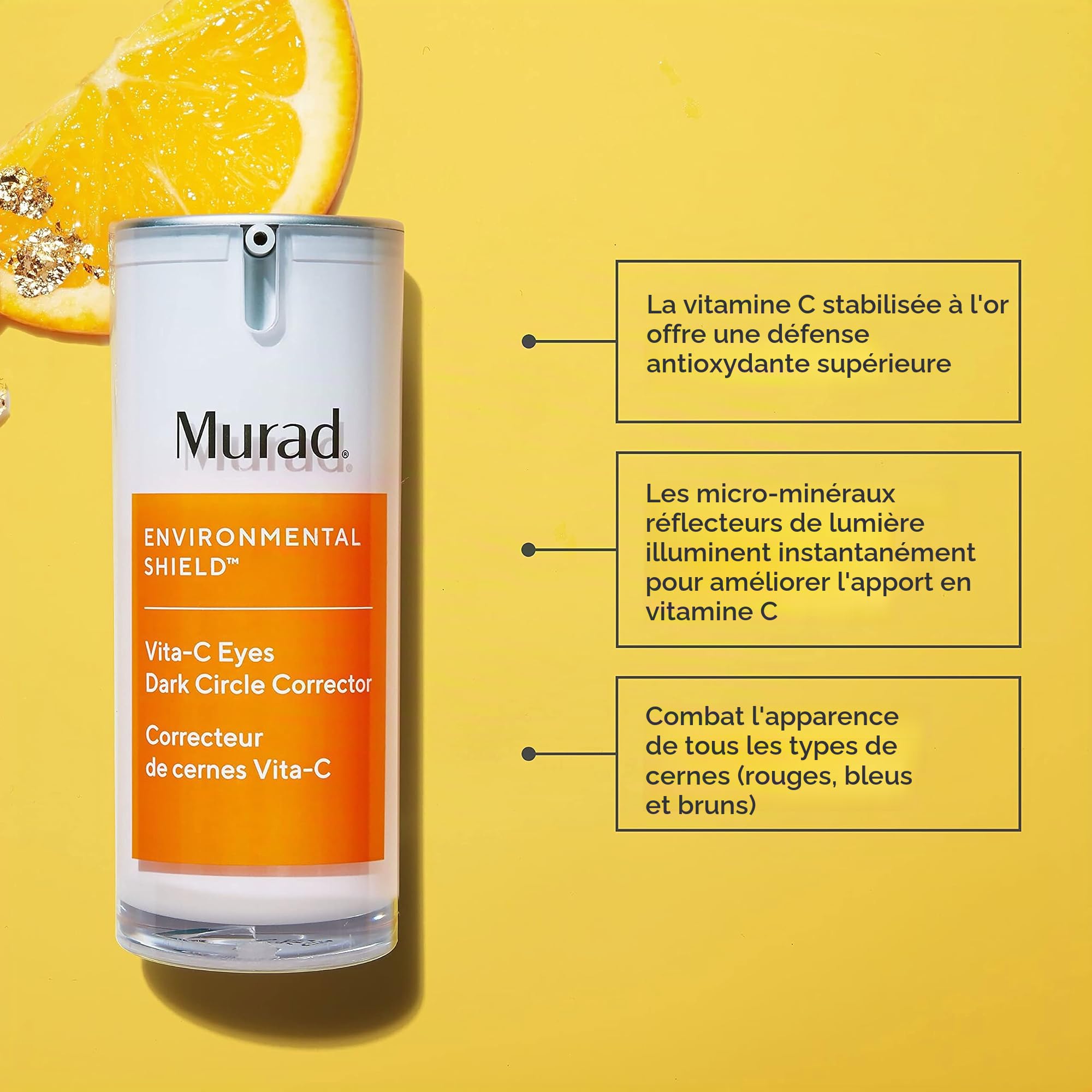 Murad Environmental Shield Vita-C Eyes Sérum correcteur de cernes à la vitamine C, 15 ml, 15272