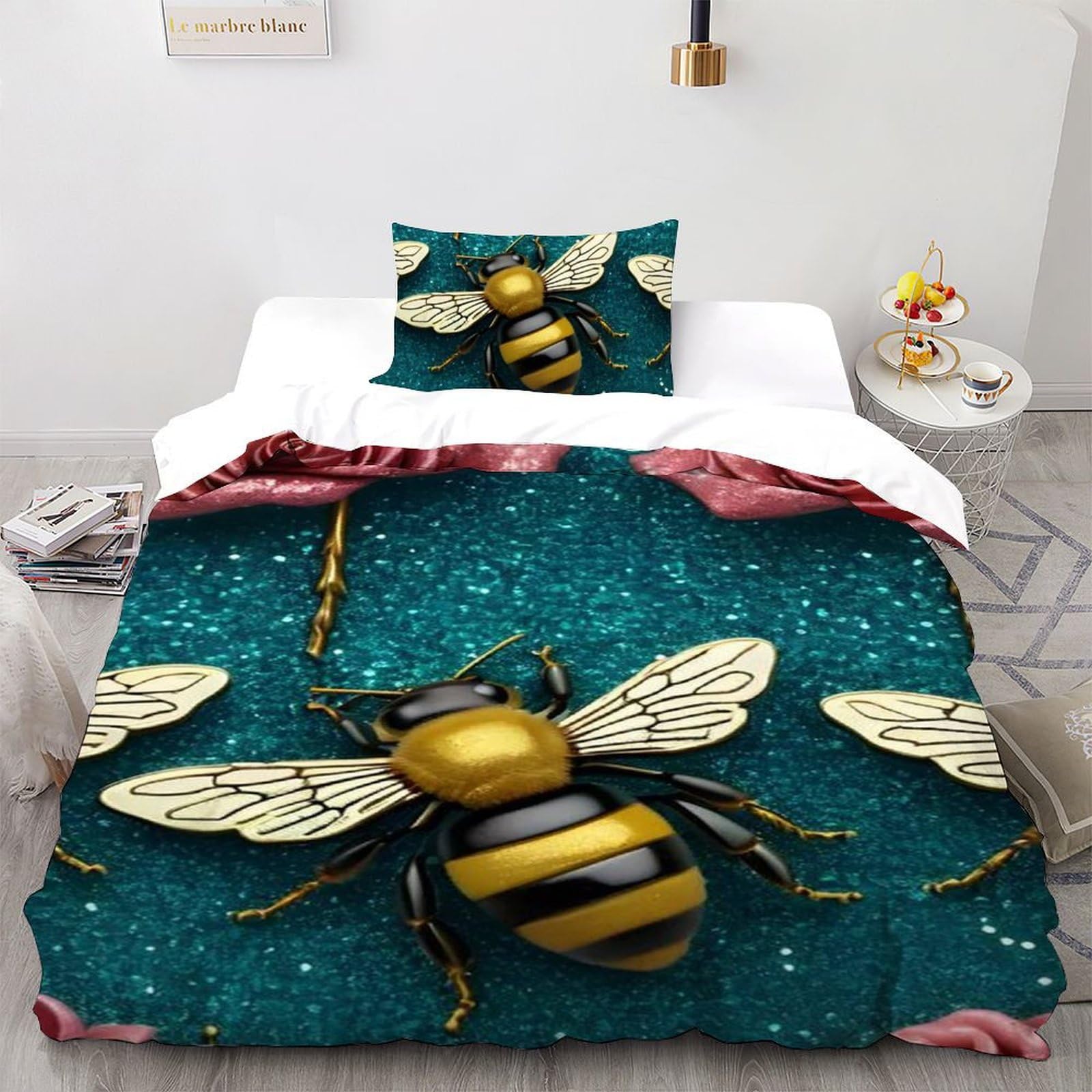 Housse de couette single microfibre animaux pour décorer la chambre des filles