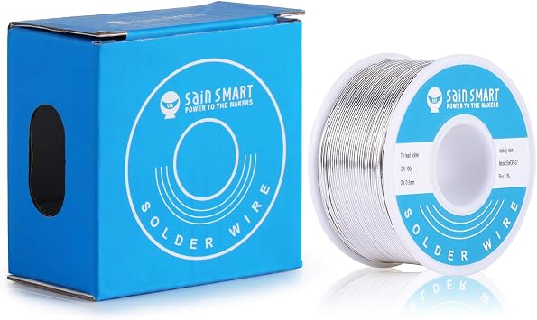 SainSmart 0.6mm Solder Wire 63/37 Tin/Lead Sn63Pb37 with Flux Rosin Core